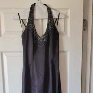 Masquerade Evening Gown Black Beaded Maxi Length Size 7/8